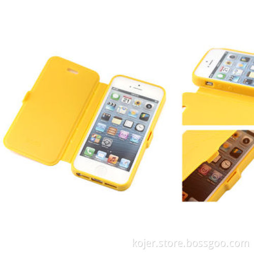 TPU Flip Mobile Phone Cases for iPhone 5S with Good Texture, OEM Orders are Welcome